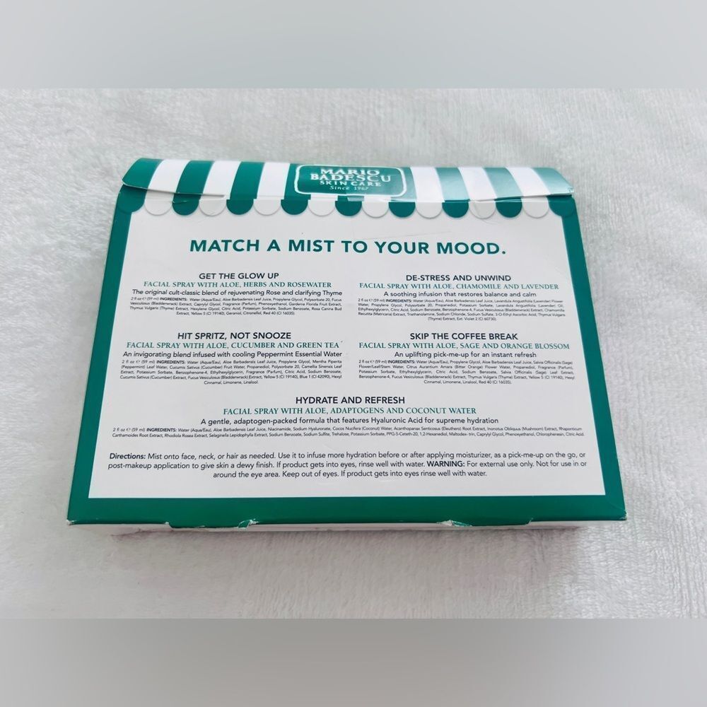 Set of 5 Mario Badescu Facial Sprays with Aloe 
FIVE DIFFERENT FRAGRANCES - Picture 6 of 6